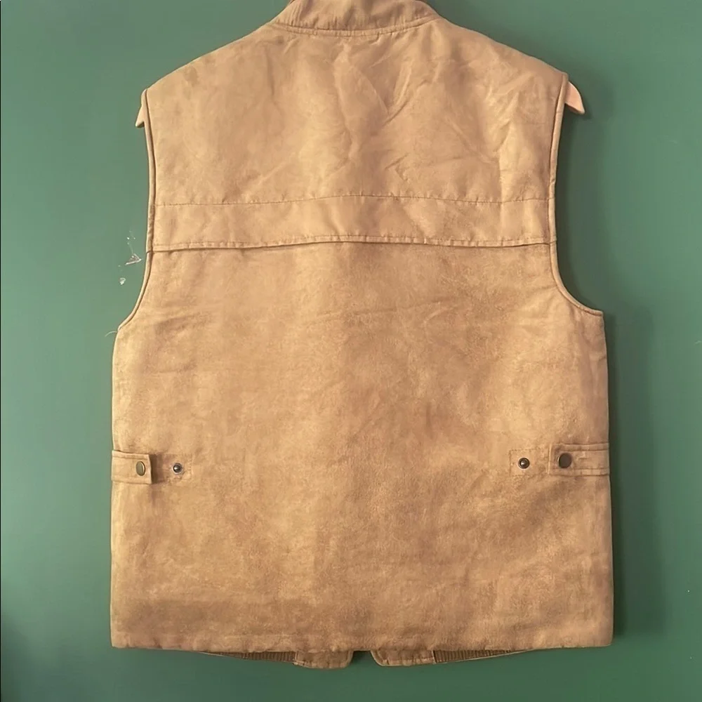 Banana Republic Men's S Brown Faux Suede Vest NWT Fall Layering Soft